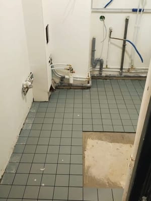 Sol de salle de bain rénovation